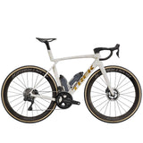 Trek Madone SLR 9 Gen 8 road bike with Shimano Dura-Ace Di2 electronic groupset, featuring a sleek carbon frame and aerodynamic design.