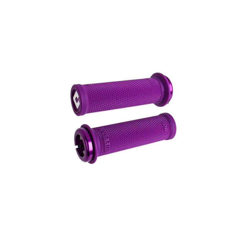 ODI Ruffian Mini BMX lock-on grips with v2.1 single-clamp system, 110mm length, featuring textured rubber for secure grip.