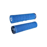 ODI Reflex XL MTB lock-on grips with ergonomic design, black rubber handles, and metal locking collars for enhanced bike control.