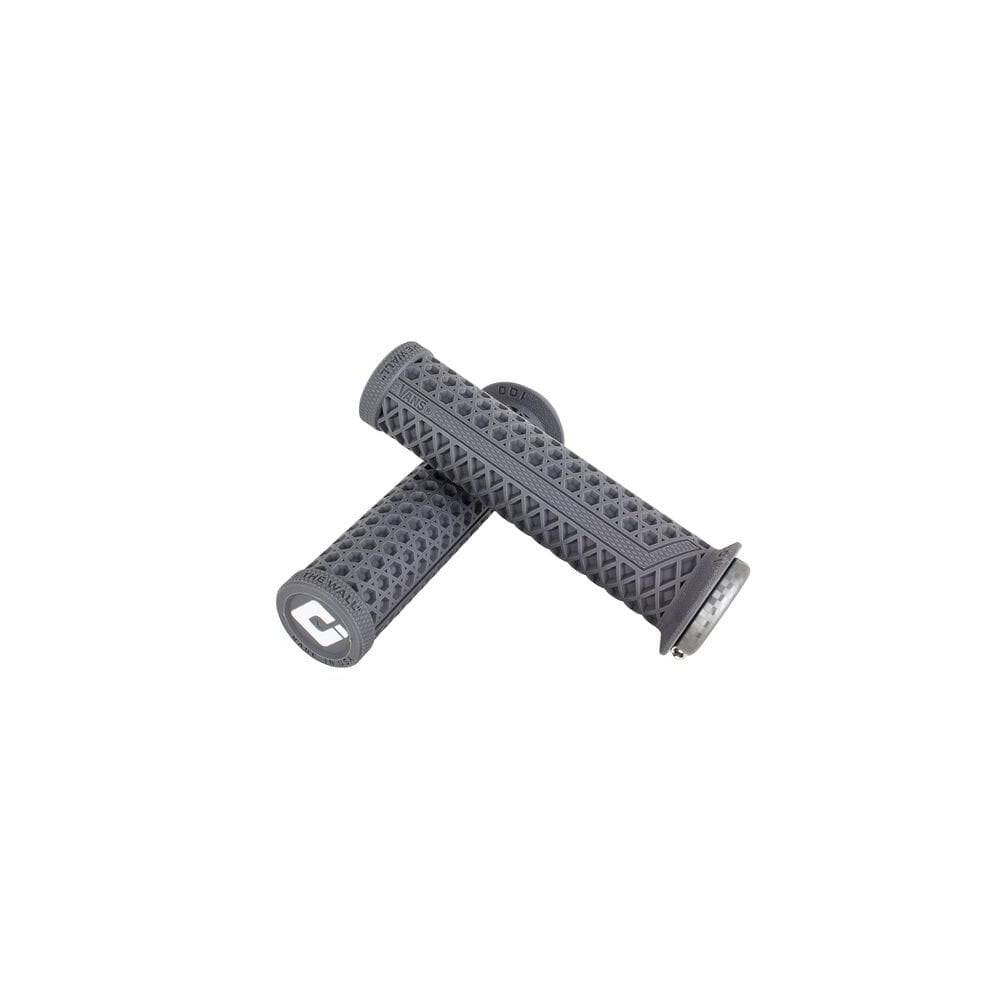 ODI Vans V2.1 MTB lock-on grips with single-clamp system for mountain bikes, featuring textured rubber for enhanced grip.