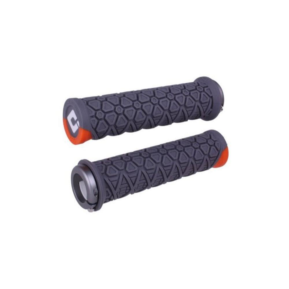 ODI Vanquish MTB lock-on grips with D3O® GRIP™ for mountain bikes, featuring textured rubber surface for enhanced grip and control.