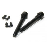 SRAM disc brake pad pin kit in black steel for Elixir, Code, Guide, R, RS, and RSC brake systems, includes two pins.