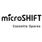 MicroSHIFT bike cassette spares and accessories for reliable bike transmission, shown in packaging with various components.