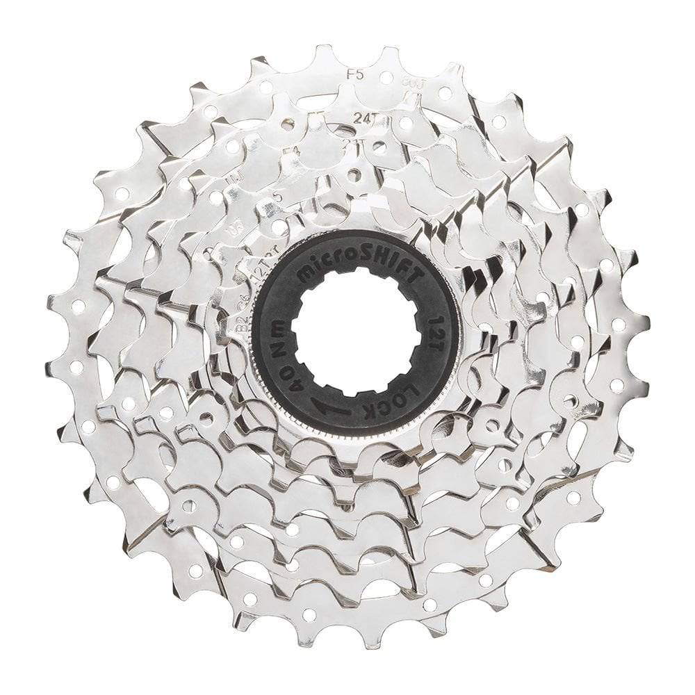 MicroSHIFT H072 H-Series 7-speed steel cassette for HG hubs, durable bike component with precise gear shifting.