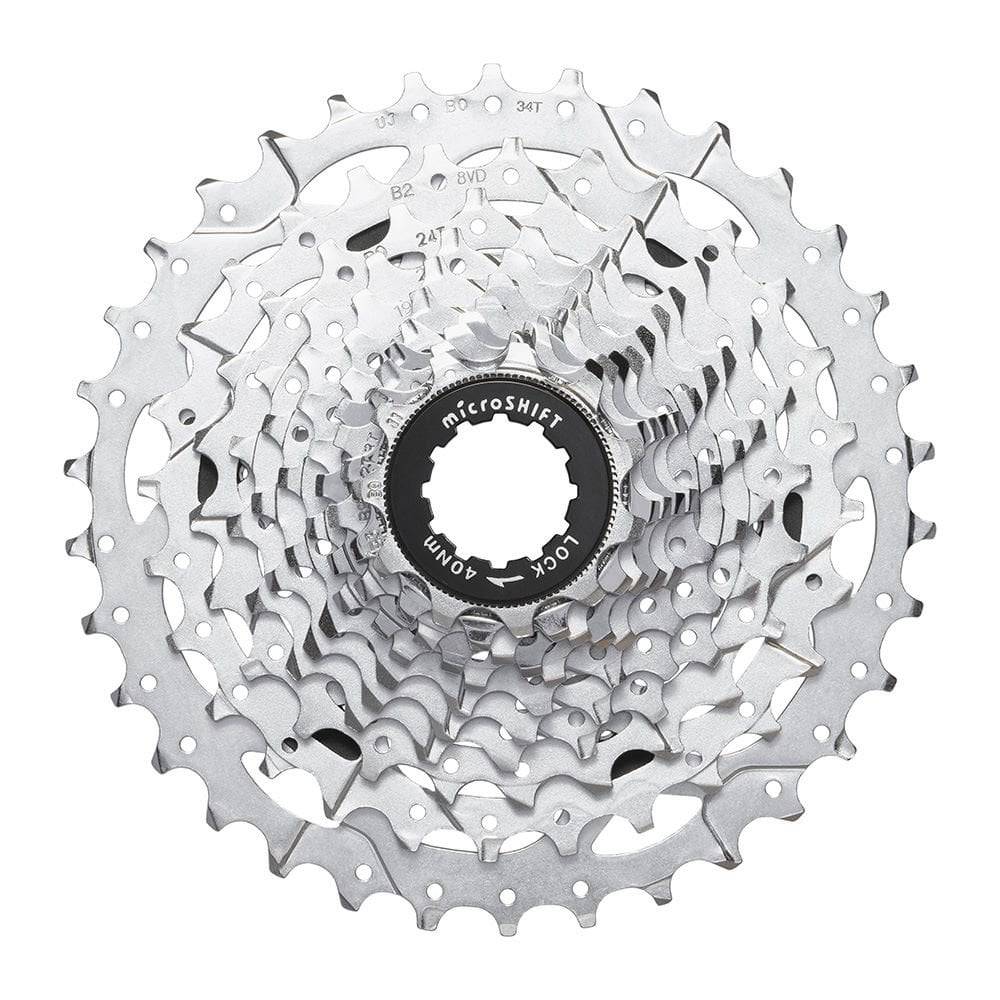 MicroSHIFT H-Series 11-speed steel cassette for road and E-bike HG hubs, featuring durable gear components.
