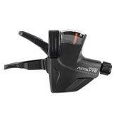 MicroSHIFT Acolyte 8-speed road bike shifter with quick trigger and short-reach triggers for smooth gear shifting.
