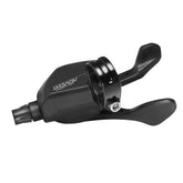 MicroSHIFT Advent Xpress Plus road shifter with ergonomic flat bar design, bicycle component for smooth gear shifting.