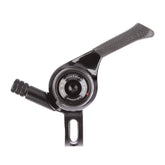 MicroSHIFT MTB thumb shifters with CNC aluminum construction, 22.2mm bar clamp, designed for mountain bike gear shifting.