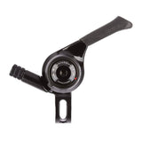 MicroSHIFT MTB thumb shifters for 22.2mm handlebars, featuring indexed and friction gear shifting modes.