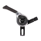MicroSHIFT MTB thumb shifters with CNC aluminum body, 22.2mm bar clamp, friction mode, designed for mountain bike components.