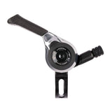 MicroSHIFT MTB thumb shifters with CNC aluminum body, 22.2mm bar clamp, friction mode, designed for mountain bike components.