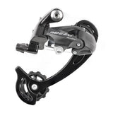 MicroSHIFT Mezzo 8/9 speed short cage MTB and trekking bike rear derailleur, lightweight bike components for smooth shifting.