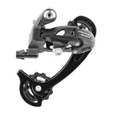 MicroSHIFT Marvo 9-speed long cage rear derailleur for MTB and trekking bikes, showcasing durable components and gear mechanism.