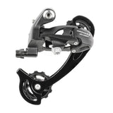 MicroSHIFT Marvo 9-speed long cage rear derailleur for MTB and trekking bikes, showcasing durable components and gear mechanism.