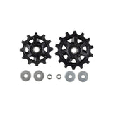 MicroSHIFT R8-R10 rear derailleur jockey wheels pulley kit for smooth shifting, close-up of component parts.