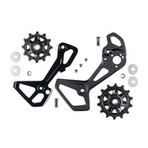MicroSHIFT bike components and spare parts for reliable shifting performance, showing various gears and accessories.