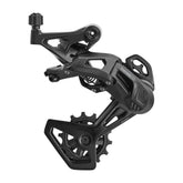 MicroSHIFT Sword Black rear derailleur for 1x 9/10 speed gravel bikes, featuring durable components and sleek design.