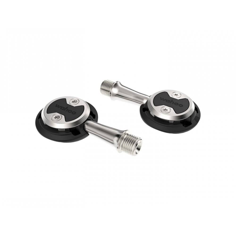 Wahoo Speedplay Aero clipless cycling pedals mounted on bike crank, showcasing aerodynamic design and secure clip-in mechanism.