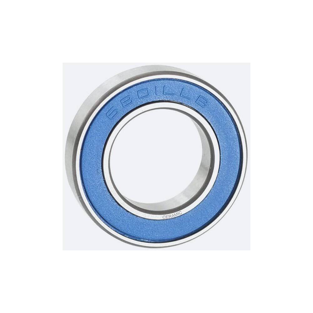 M Part ceramic bicycle bearing 6801 LLB with low friction seals, shown in close-up view, ideal for bike component upgrades.