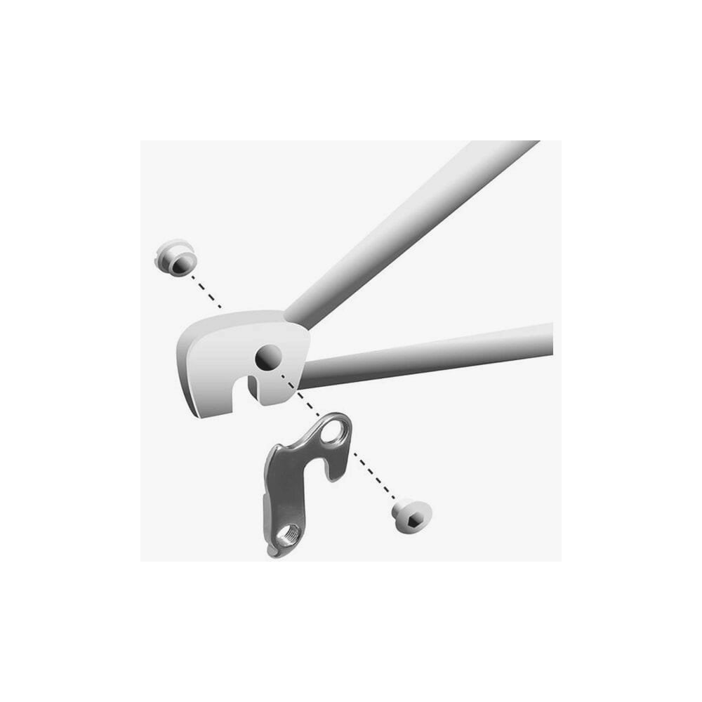 M Part gear hanger for bikes, durable replacement component, compatible with various bike brands, shown in the image.
