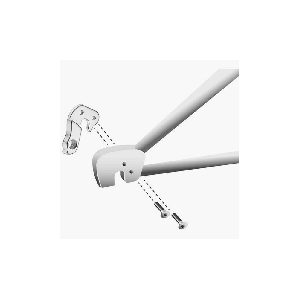 Durable M Part gear hanger for bikes, compatible with various brands, showcasing the replacement component on a white background.