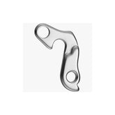 Durable M Part gear hanger for bikes, compatible with various brands, shown in close-up with metal construction and mounting holes.
