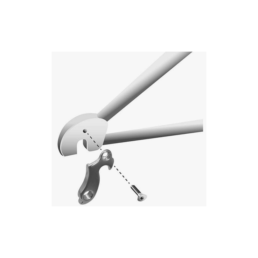 M Part bike gear hanger for various bicycle brands, durable frame protector component for bike maintenance and repair.
