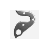 Durable M Part gear hanger for various bikes, replacement bike component, metal bike gear hanger with mounting hole in close-up.