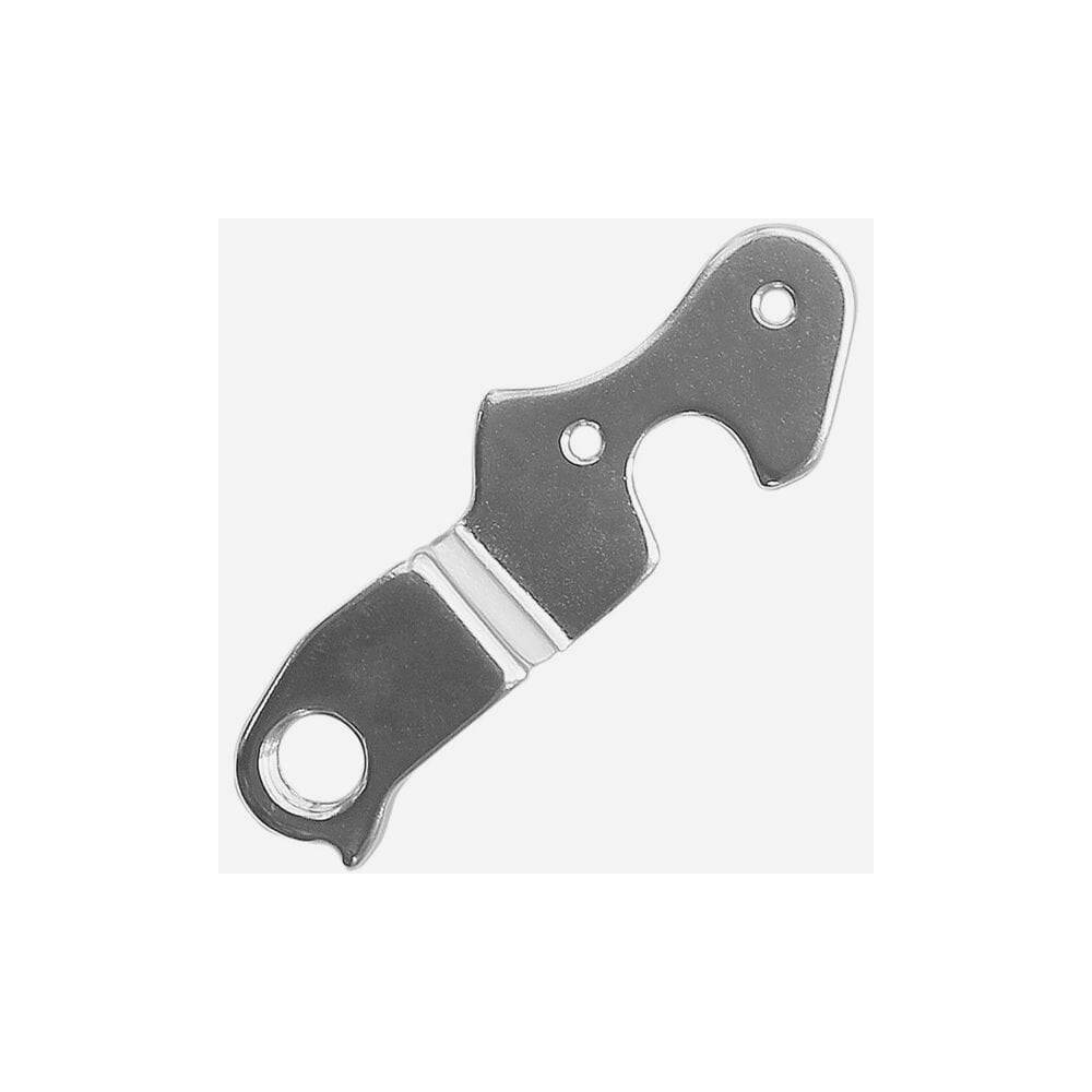 Durable aluminium M Part gear hanger for various bike brands, shown installed on a bike component.