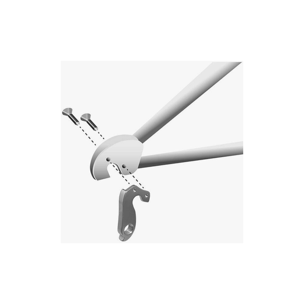 Durable M Part gear hanger for Specialized bikes, a replacement bike component visible in the image.