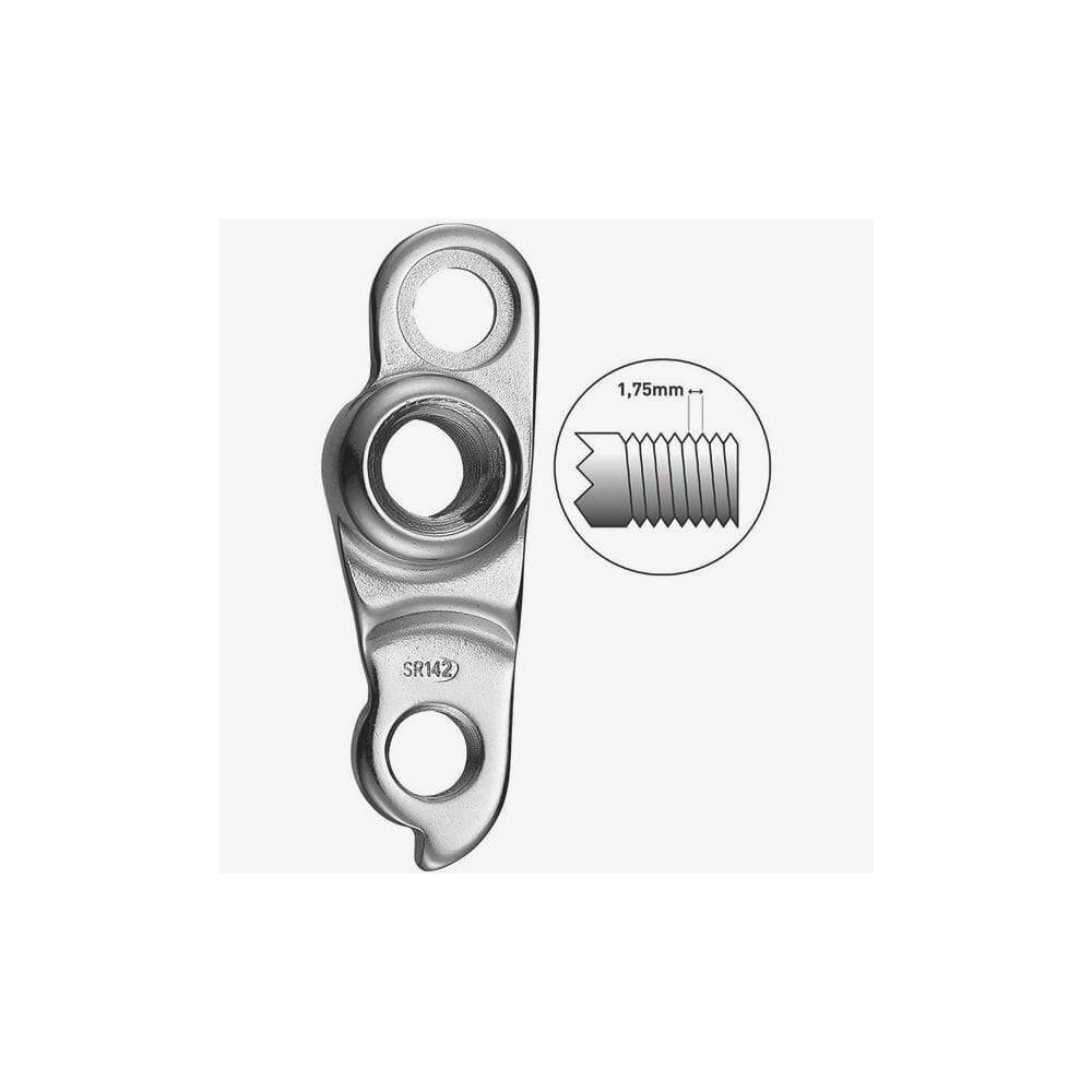 M Part Direct Mount Gear Hanger M12 1.75 for bike frames, durable component with protective design for bike gear shifting.