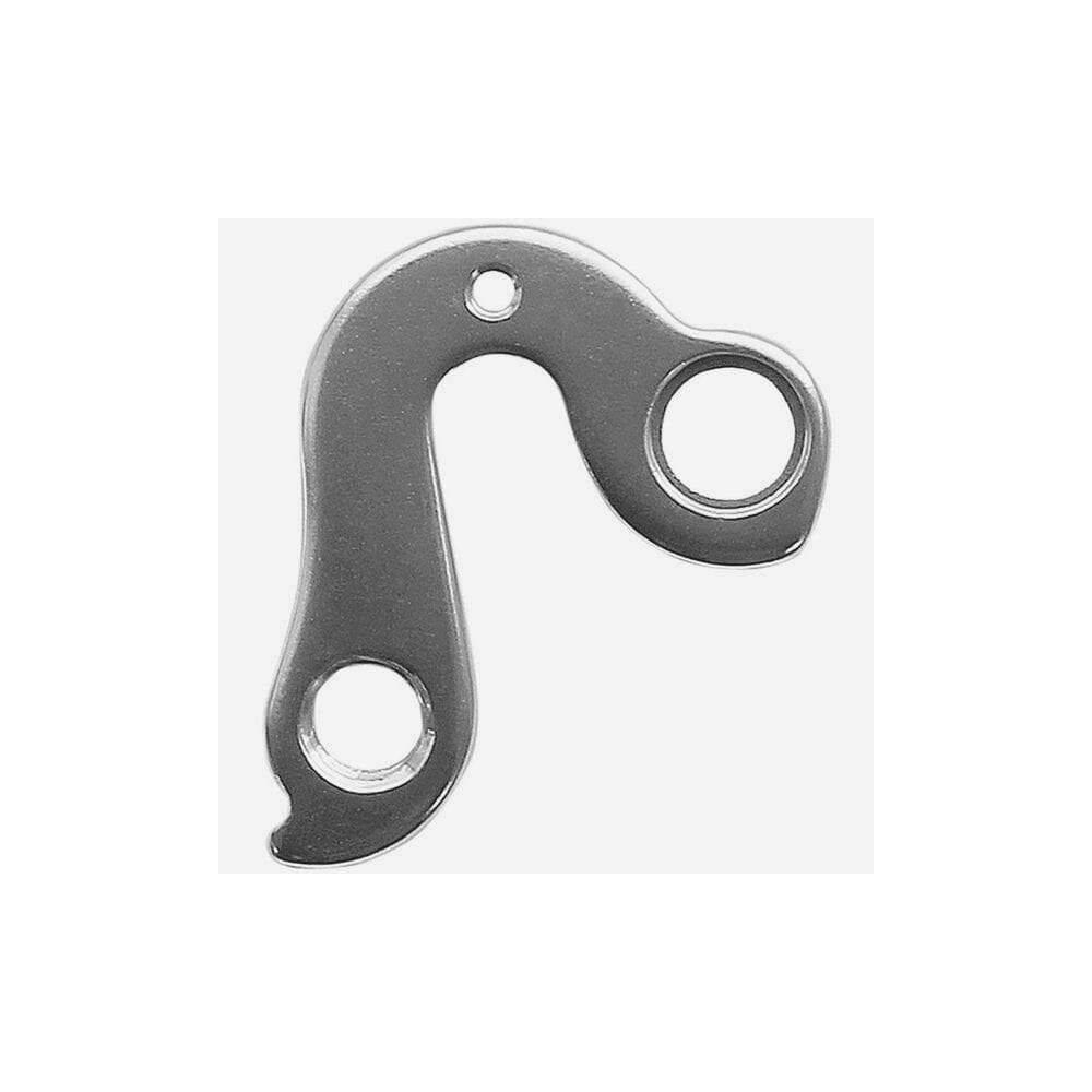 M Part silver anodised gear hanger with felt padding for bike frame protection, designed for bike components.