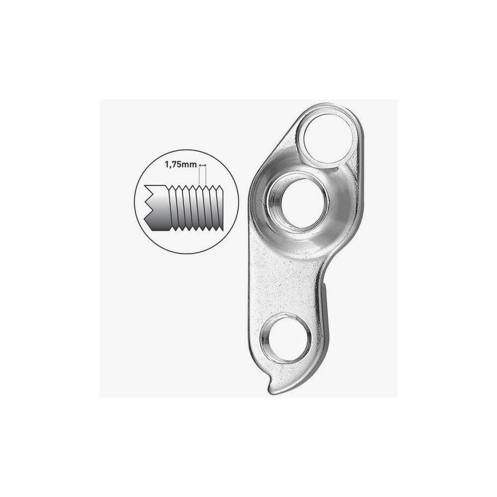M Part gear hanger for bikes, durable replacement component suitable for various bike brands, shown in close-up.