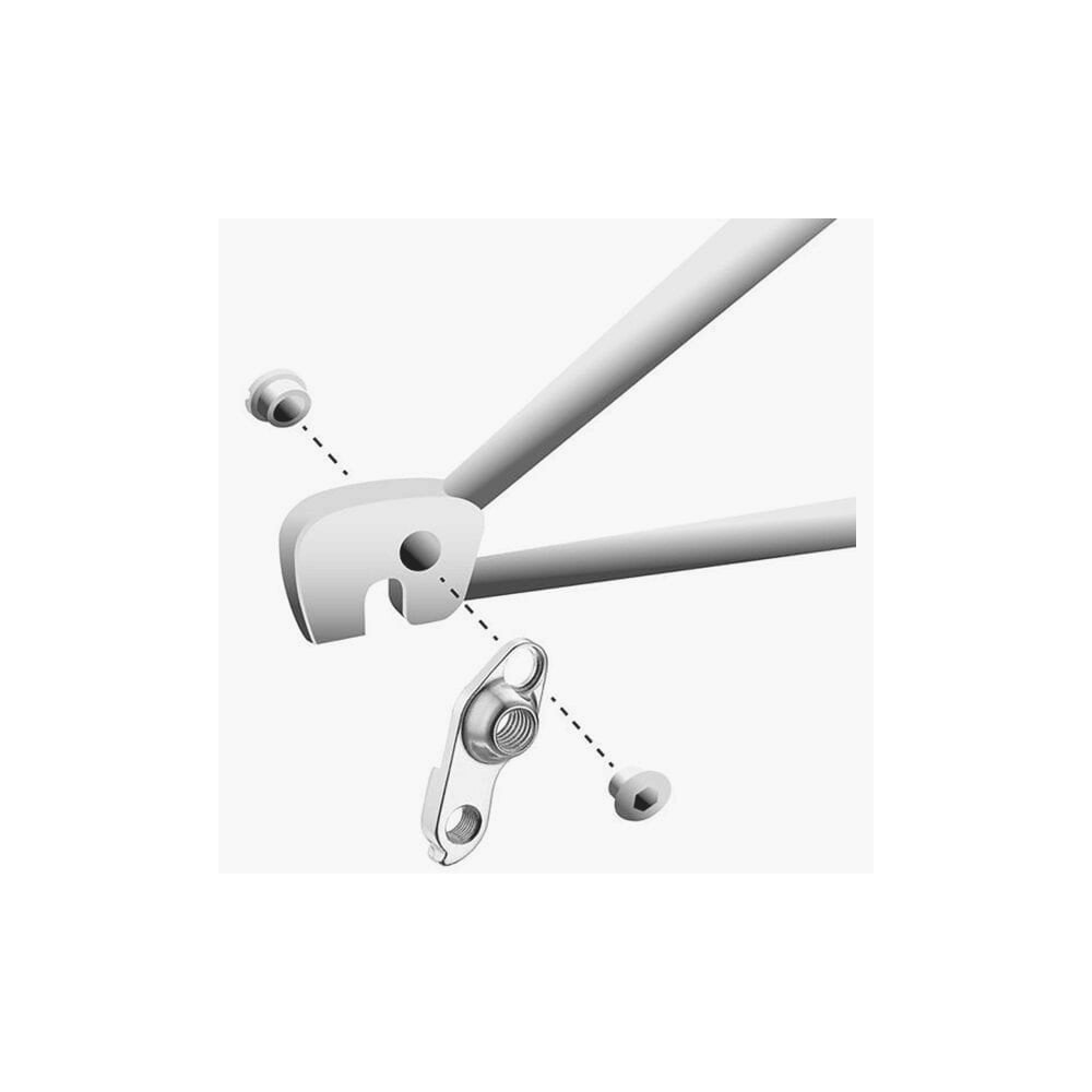 M Part gear hanger for bikes, durable replacement component compatible with various bike brands, shown in the image.
