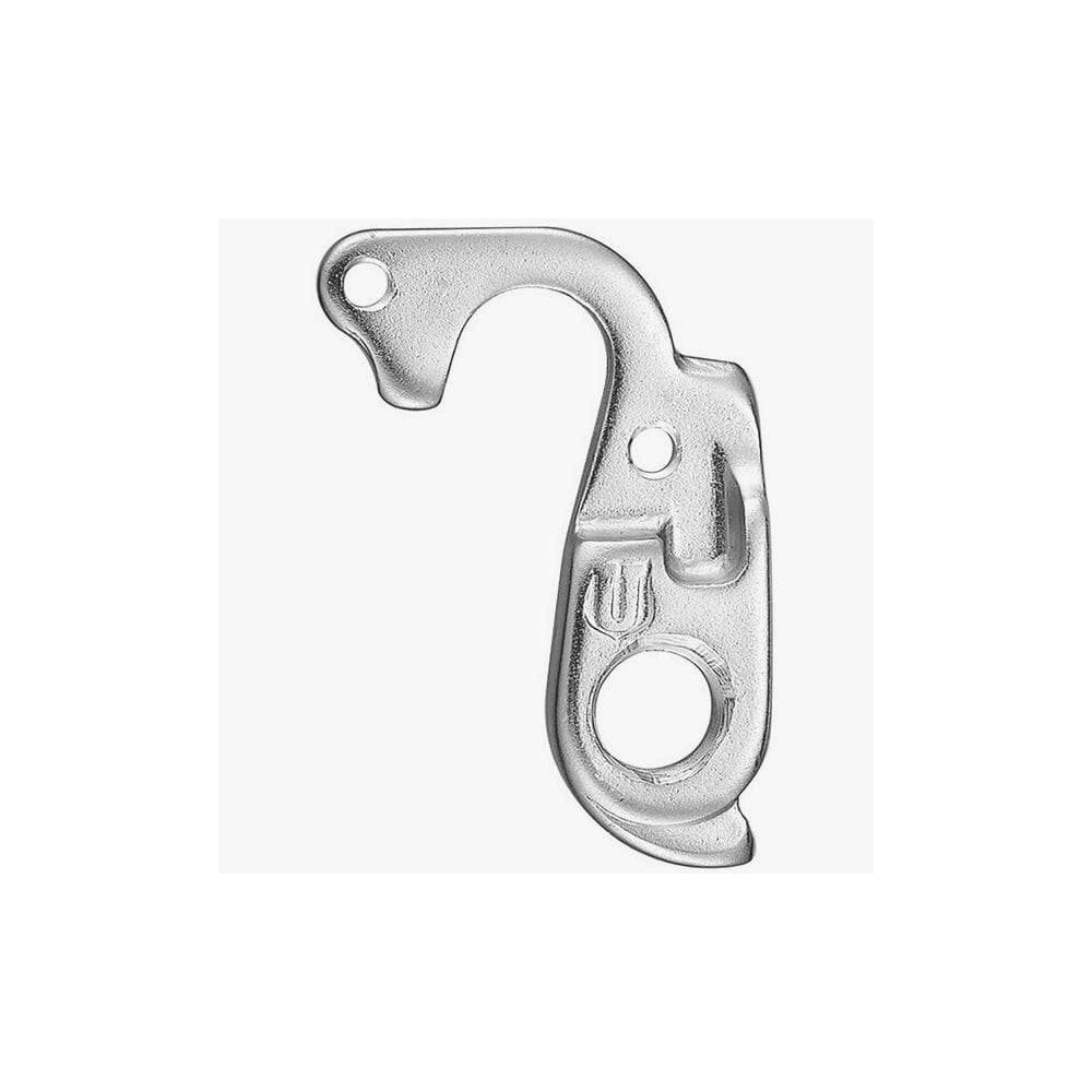 M Part Trek Gear Hanger, durable aluminium bike frame protector, shown mounted on a bicycle frame for gear protection.