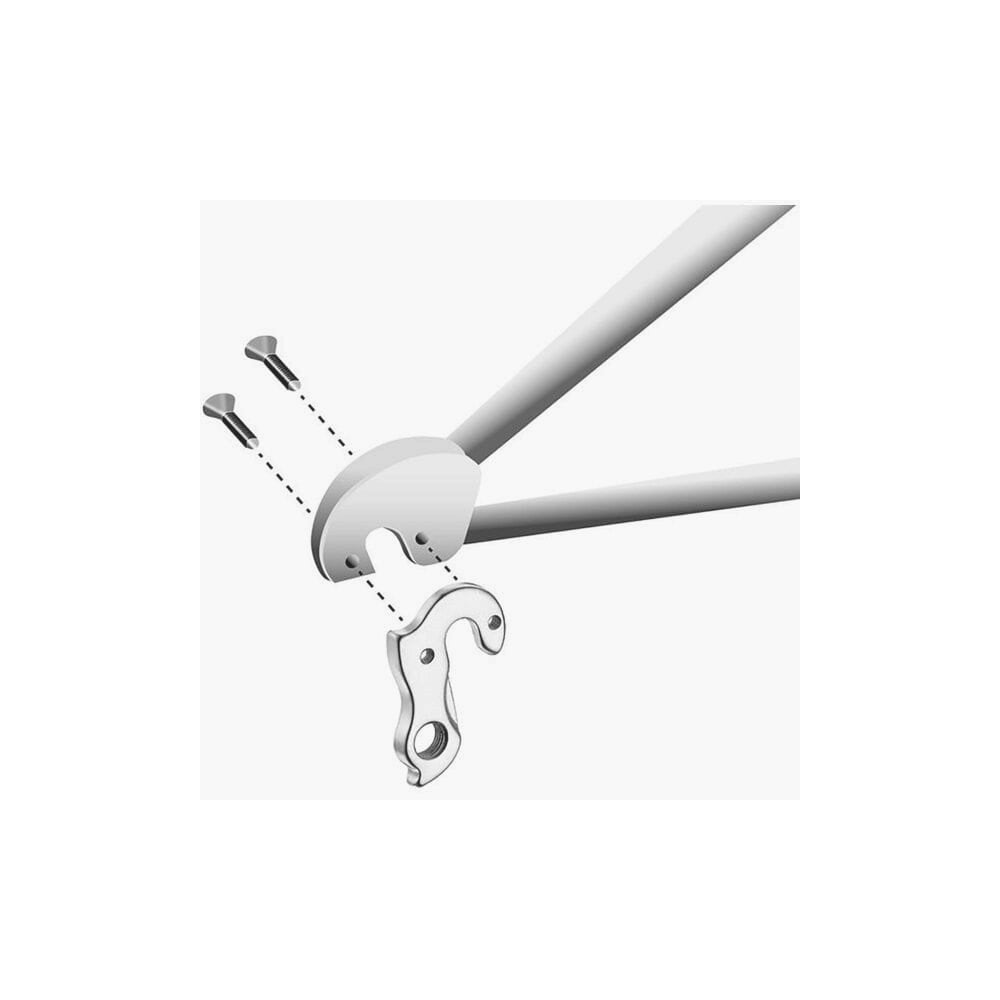 M Part gear hanger for bikes, durable replacement bike component suitable for various bike brands, shown in close-up.