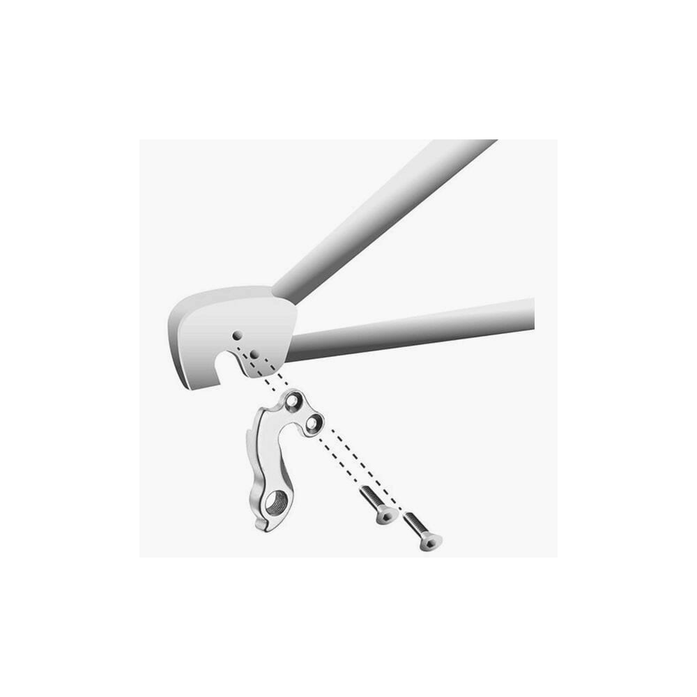 Durable M Part gear hanger for bikes, compatible with various brands, showing a close-up of the replacement bike component.