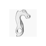 Durable M Part gear hanger for bikes, compatible with various brands, replacement bike component, silver metal part.
