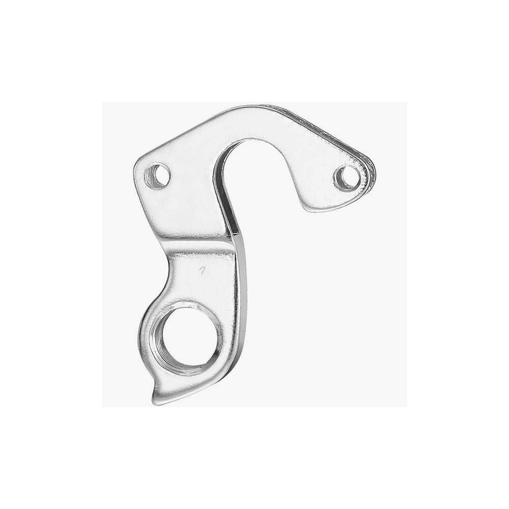 Durable M Part gear hanger replacement component for Cannondale bikes, shown in black with mounting holes.