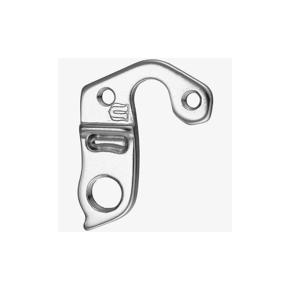 M Part Gear Hanger for bike frame protection and replacement, mounted on a bicycle component, showcasing sturdy metal construction.
