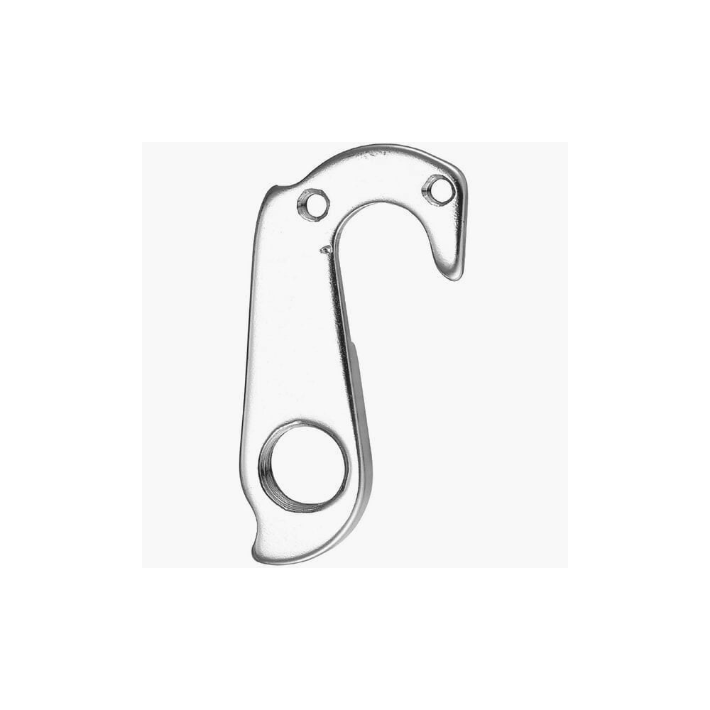 Silver anodized M Part gear hanger for Cervelo bikes, replacement component, showcases the sleek, durable design of the bike part.