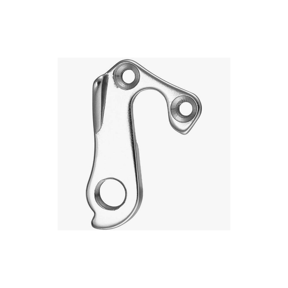 M Part gear hanger for Lapierre and Koga bikes, durable replacement component in black with metal attachment points.