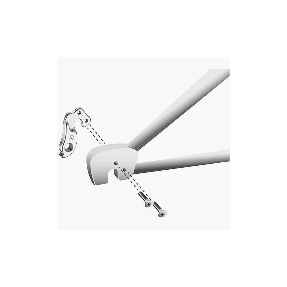 M Part Ghost Hanger bike gear protector attached to bicycle frame, durable bicycle component for gear hanging and frame protection