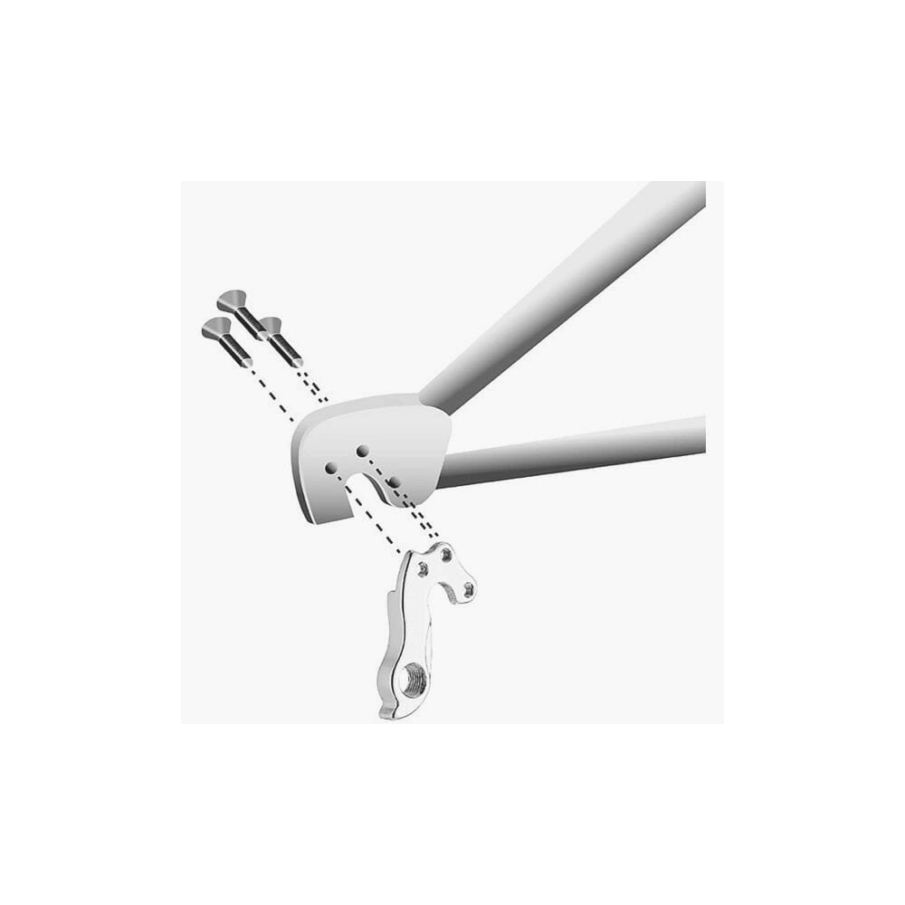 M Part gear hanger for Stevens, Kuota, and compatible bike frames, showcasing durable bike component protection.