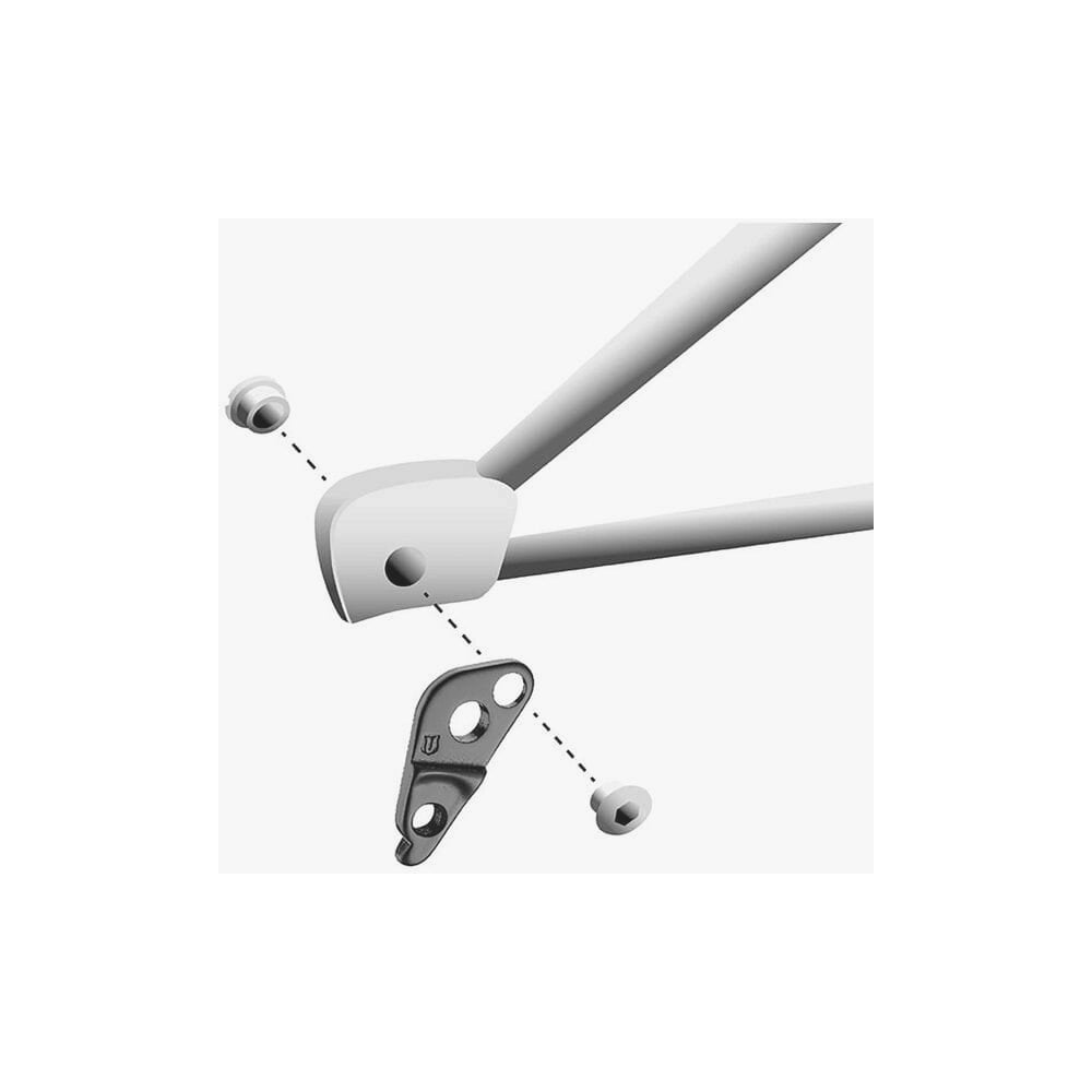 M Part gear hanger for bicycle frame protection, durable bike component with a giant hanger design.