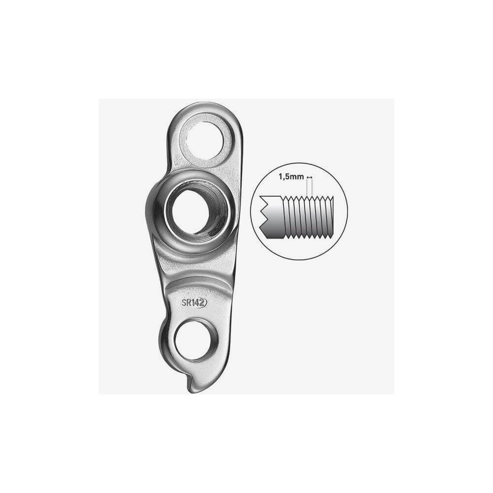M Part Gear Hanger Direct Mount M12 1.5 for bike frames, showcasing durable component design and precise mounting features.