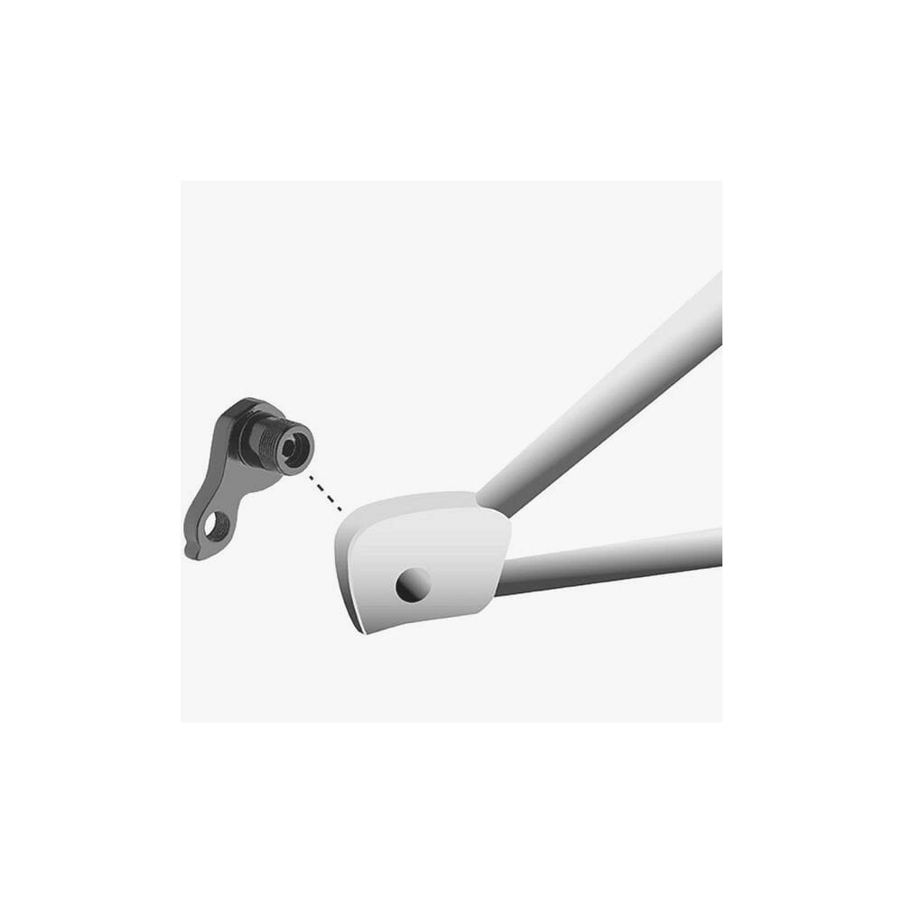 M Part Trek Gear Hanger for bike frame protection and gear alignment, component designed for bicycle maintenance and repair.
