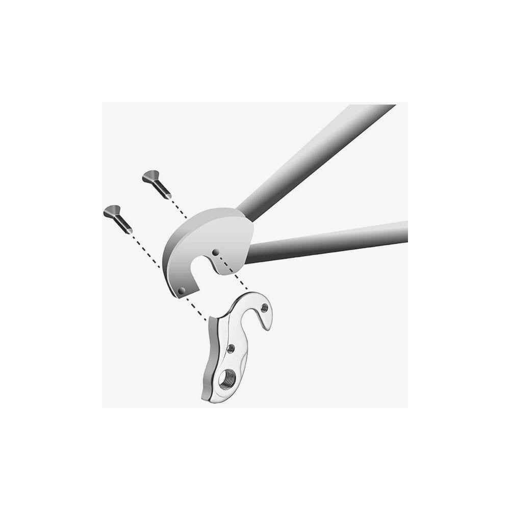 M Part gear hanger for Colnago bikes, durable replacement bike component, shown attached to bicycle frame.