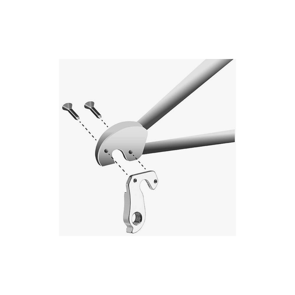 M Part gear hanger for bike frame protection and replacement, compatible with BMC bike frames, showing the metal component.
