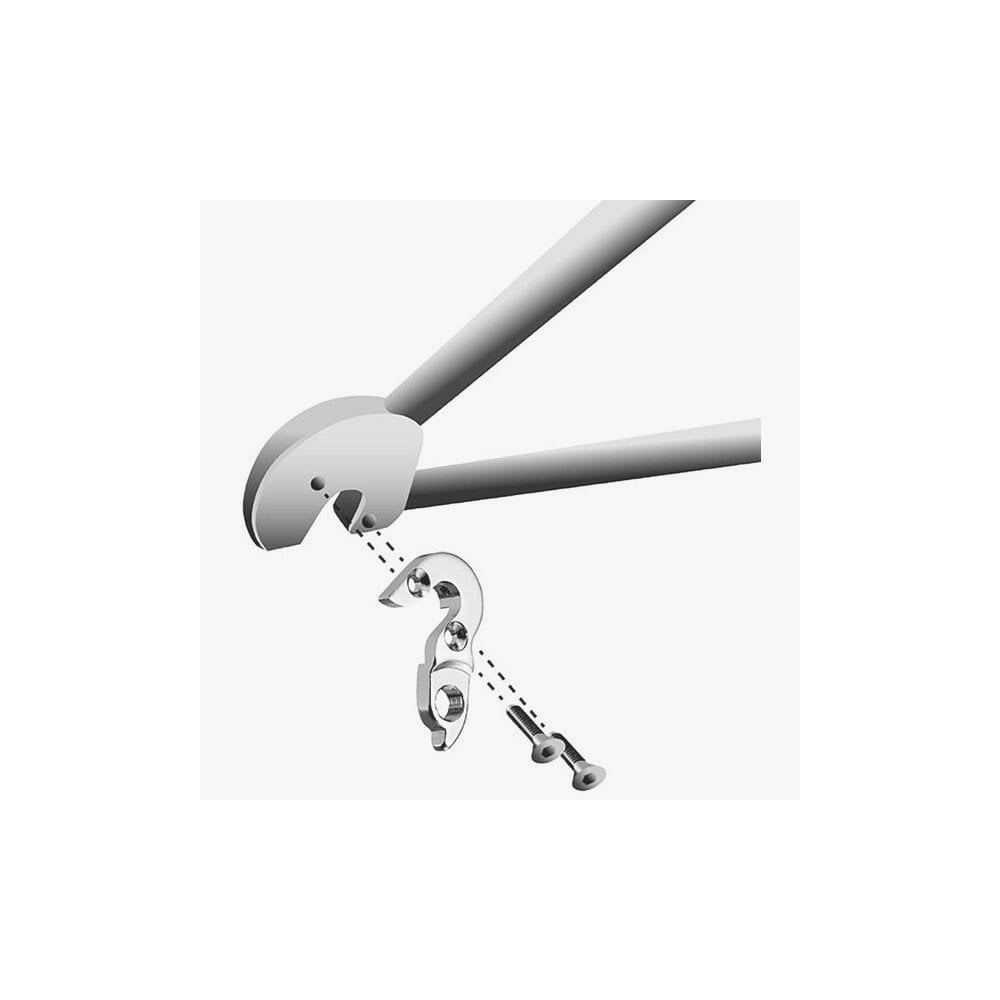 M Part giant gear hanger for bicycle frame protection, showing the metal component designed for secure bike frame fitting.
